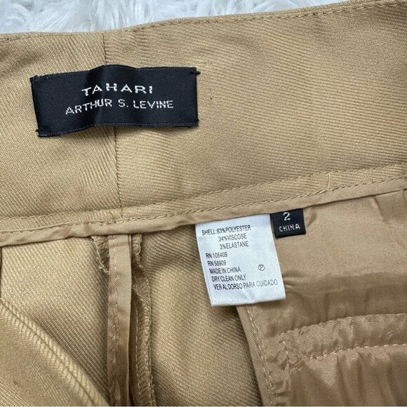 Tahari ASL Women’s NWT Camel Maxine Tapered Business Career Pants 2/W28/L29.75 - Picture 5 of 10